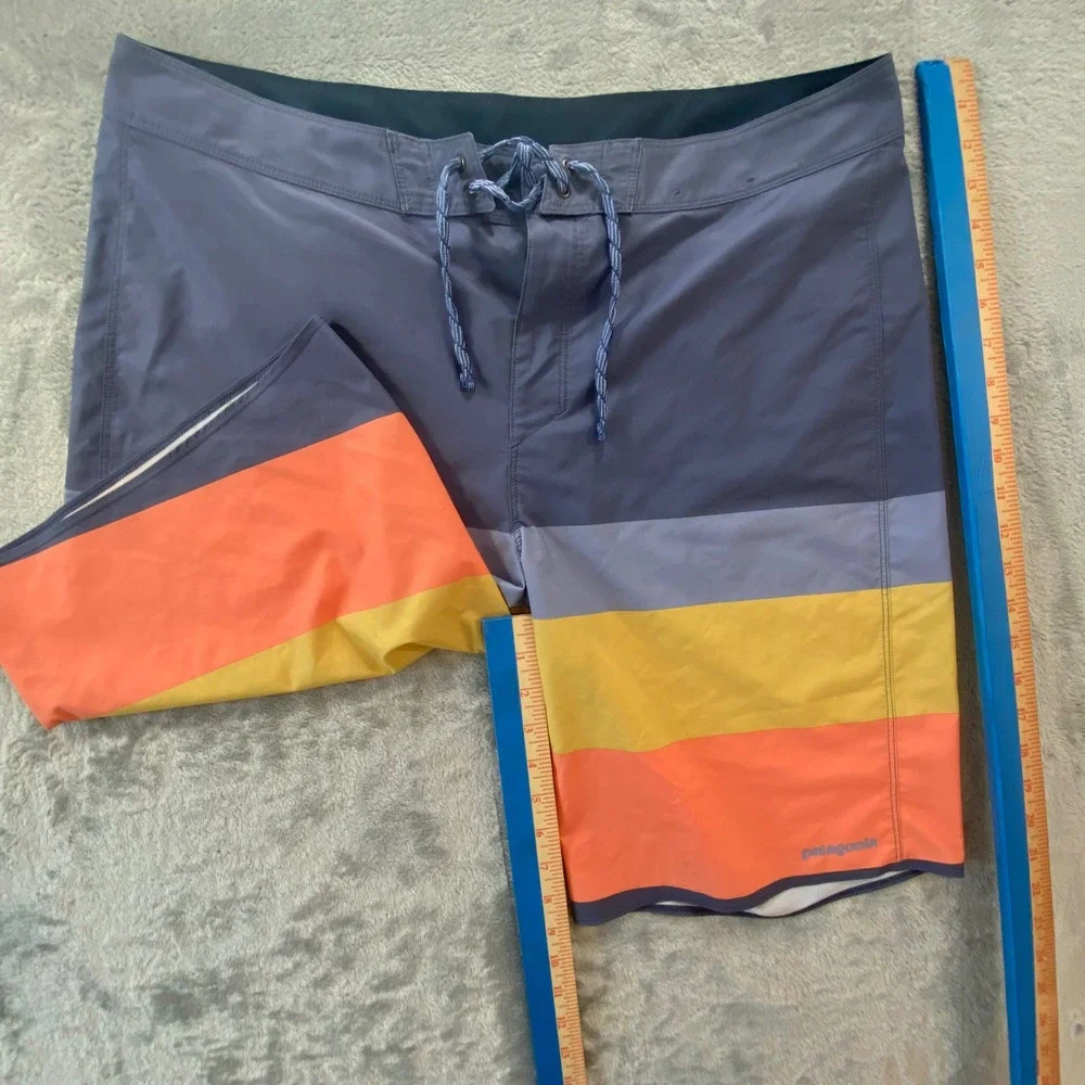 Patagonia Boardshorts Mens 36 Multicolor Hydro‎ Series Striped 86480 Summer